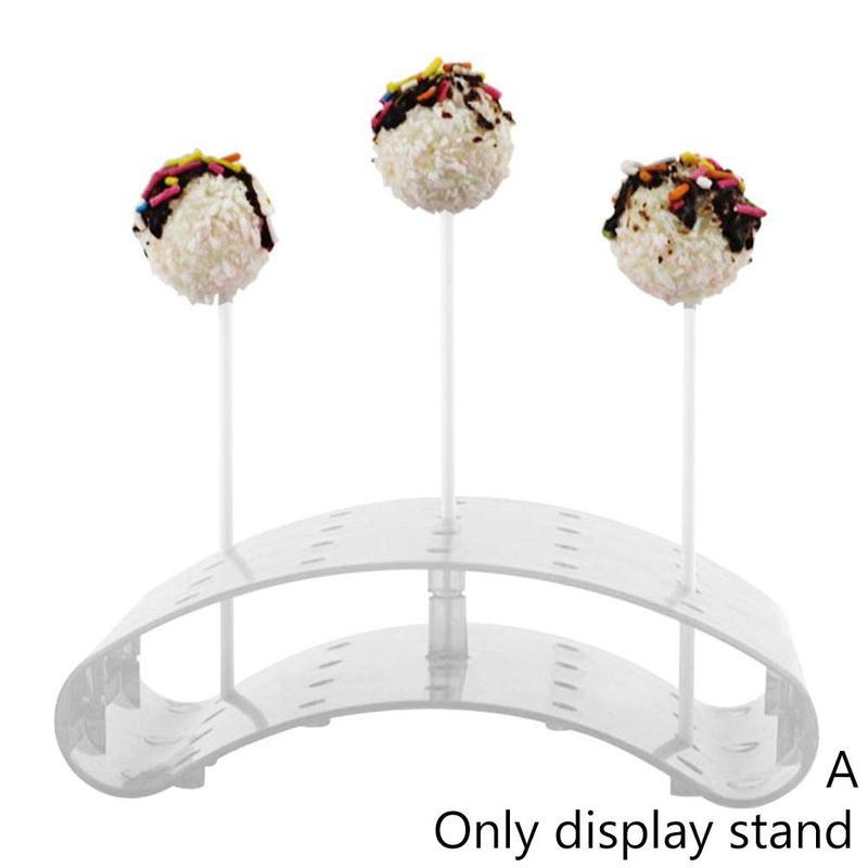 20 gaten Cake Pop Lolly Stand Display Houder Bases Plank DIY Bakken Gereedschappen U-vormige Display DIY Bakvormen Taart Keuken gadgets: transparent