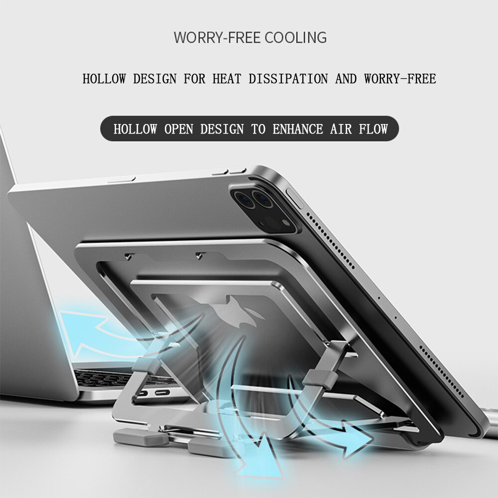 Alumiininen tabletin pidike taitettava tablettiteline sopii 6 7 8 9 10 11 tuuman tableteille tarvikkeet ipad samsung xiaomi tabletille