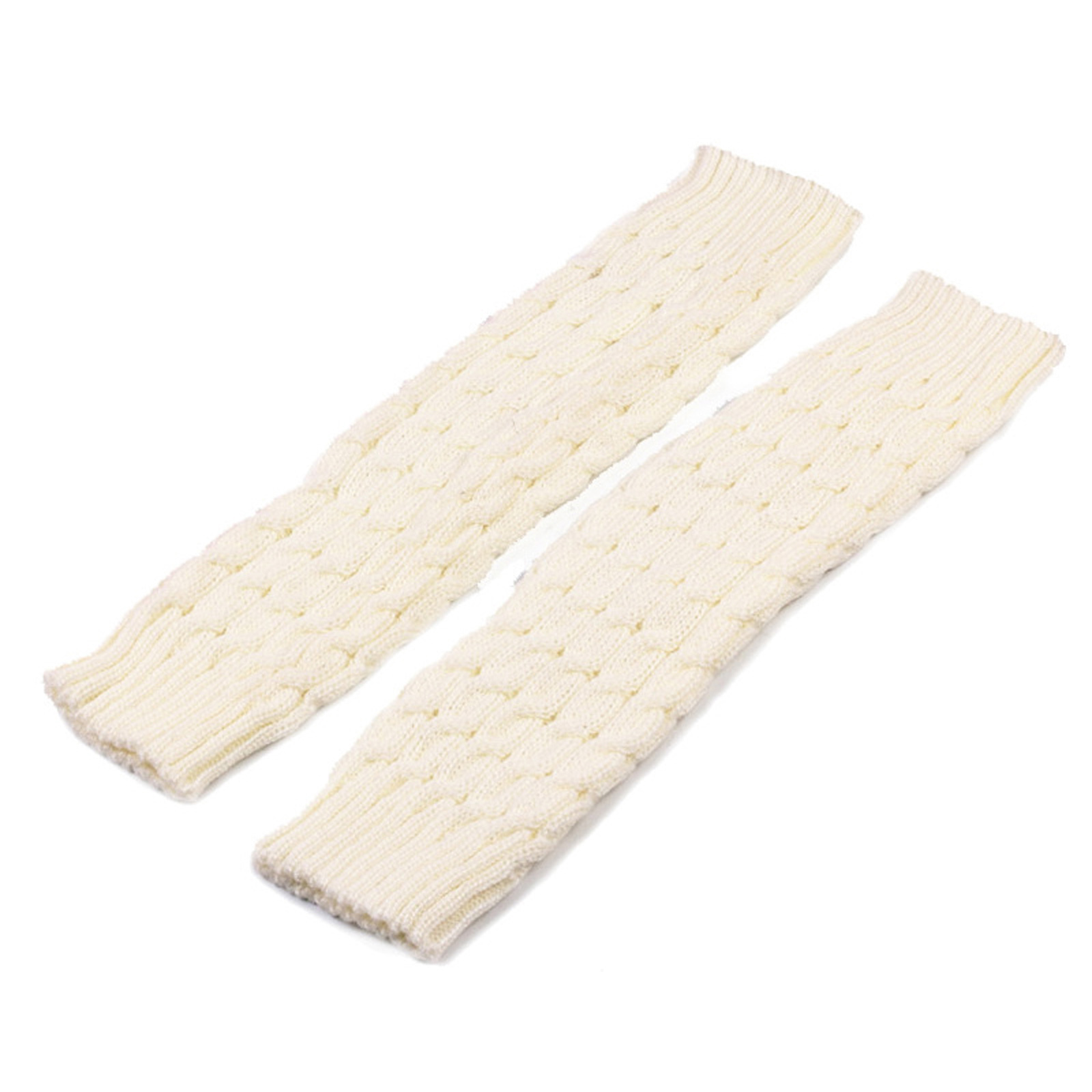 Frauen Gestrickte Häkeln Winter Warme Beinlinge Lange Socken Slouch Leggings Damen Solide Stricken Knie Bein Lange Socken NOV99: WHITE