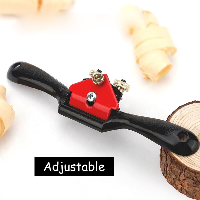 Adjustable Plane Spokeshave Woodworking Hand Planer Trimming Tools 9 Inch Wood Hand Cutting Edge Chisel Tool with Screw