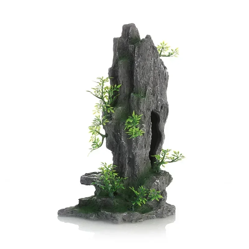 15-type decoratieve rotsen aquarium aquarium accessoires hars rotstuin aquarium decor vis verbergen gat rots voor aquarium