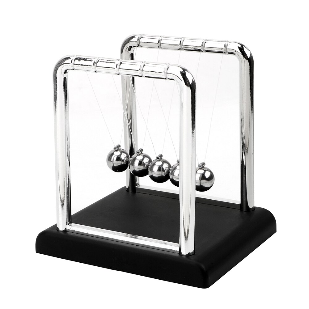 NICEYARD Table Decor Newton Ball Physics Science Pendulum Steel Balance Ball Newton's Cradle Metal Pendulum Ball: Black base