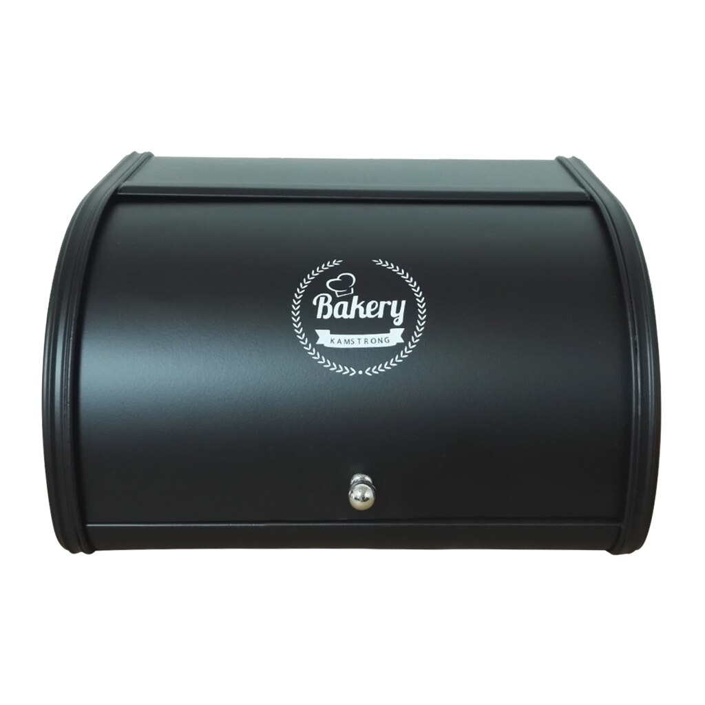 Black Metal Various Shapes Baking Bread Box Bread Bin Storage Box Container Roll Top Lid Durable for Bread Fermentation Rattan