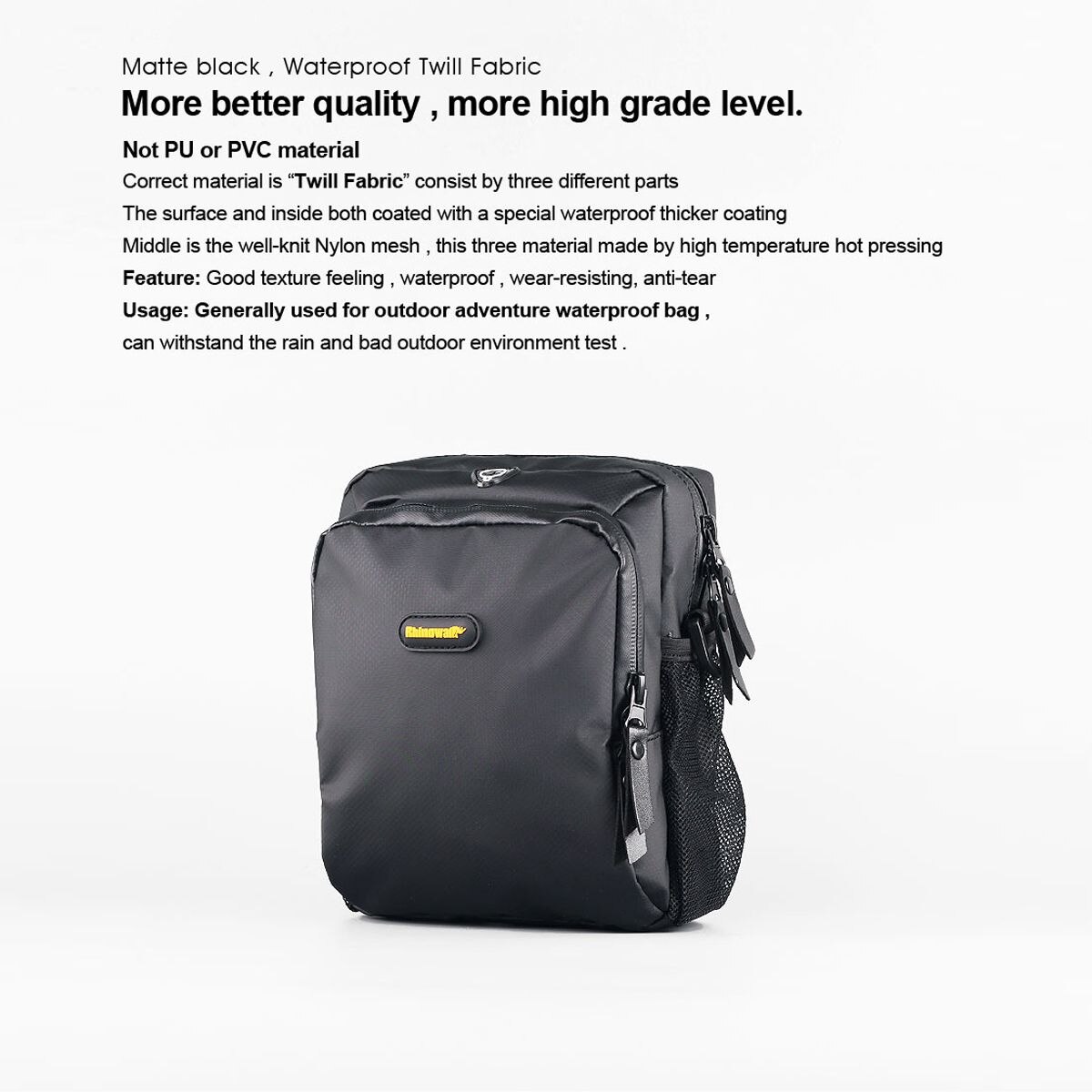 FLGT-RHINOWALK 4L Bicycle Handlebar Bag Full Waterproof Folding Bike Front Bag Electric Bike Cycling Bag Panniers with Rain Co