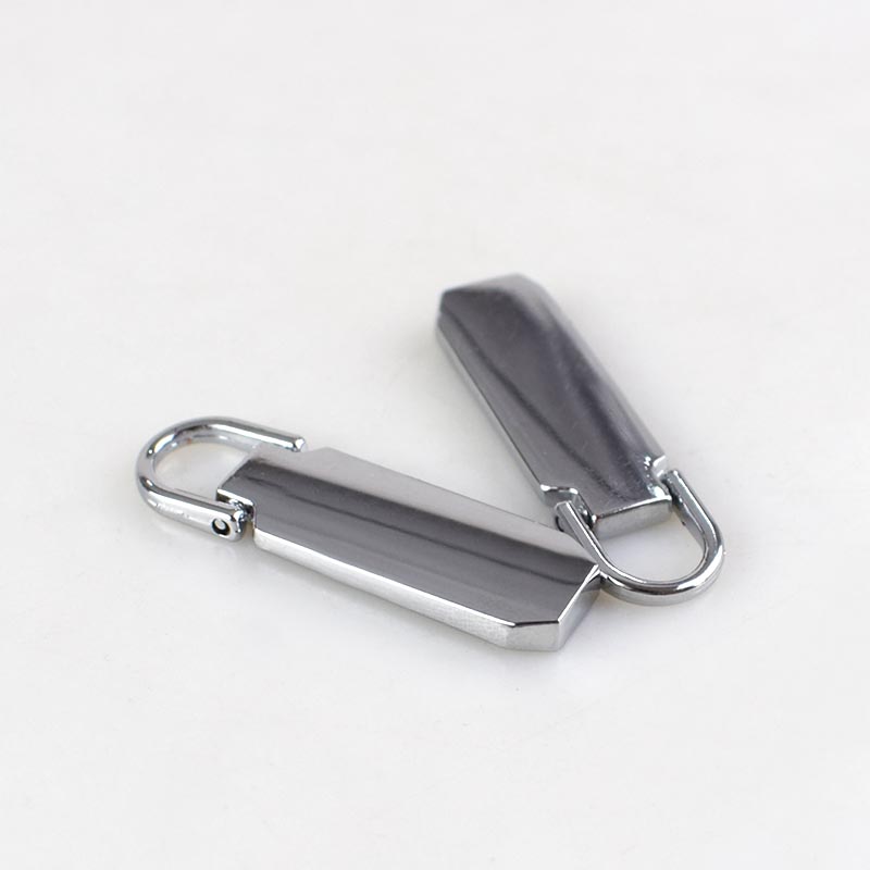 Meetee-tirette métallique détachable 5 pièces | Pour curseurs à fermeture éclair, languette, kit de réparation, bricolage, sacs à couture, tailleur de bagages: chrome