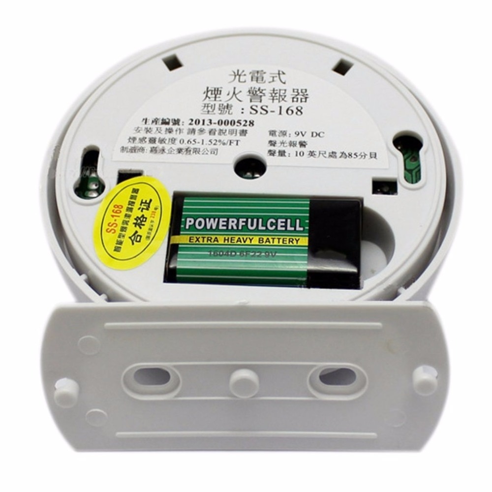 Optische Roken Detector Alarm Meer dan 85dB Alarm Onafhankelijke Fire Rookmelder Voor Home Security Met 9V Batterijen
