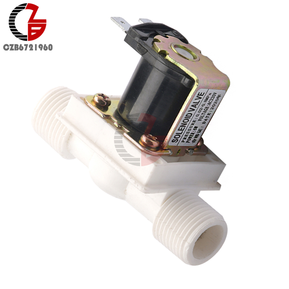 1/2 Magnetventil DC 12V 24V AC 110V 220V Wassersteuerventil Regler Schalter Normalerweise geschlossener Magnetventilschalter