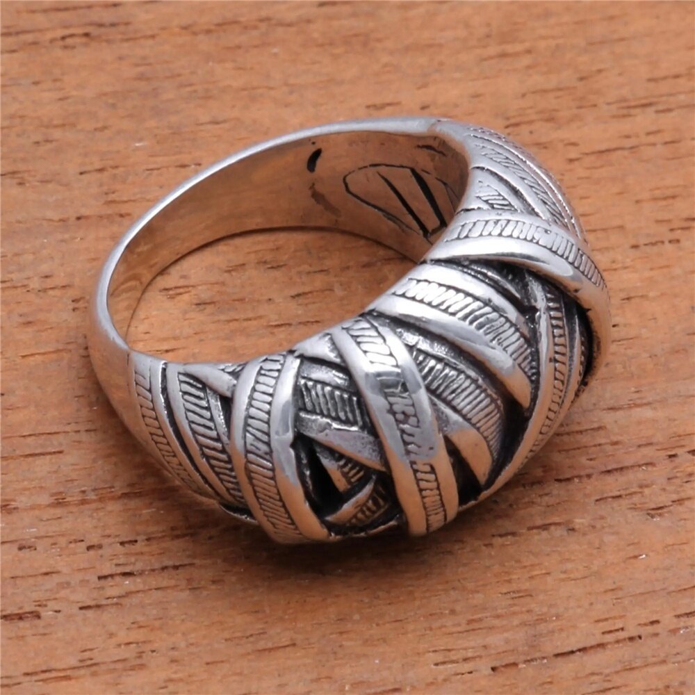 FDLK Silber Farbe Multi Schicht Pflanzen Reben Kreuz Jahrgang Ring Dame Persönlichkeit Hochzeit Ring Engagement Schmuck