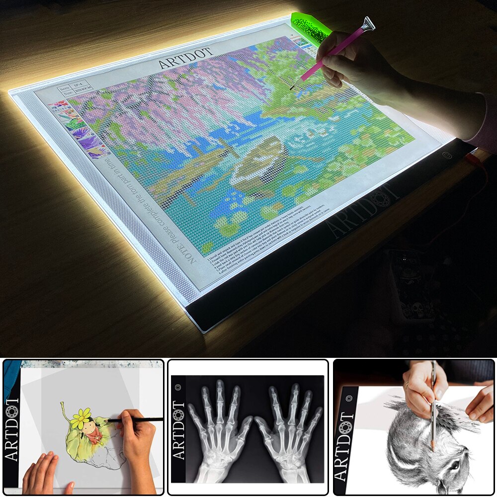 Diamond Painting A3/A4/A5 Led Light Pad Board for Diamond Art Painting Tools Led Lamp USB Powered Diamond Embroidery Tool