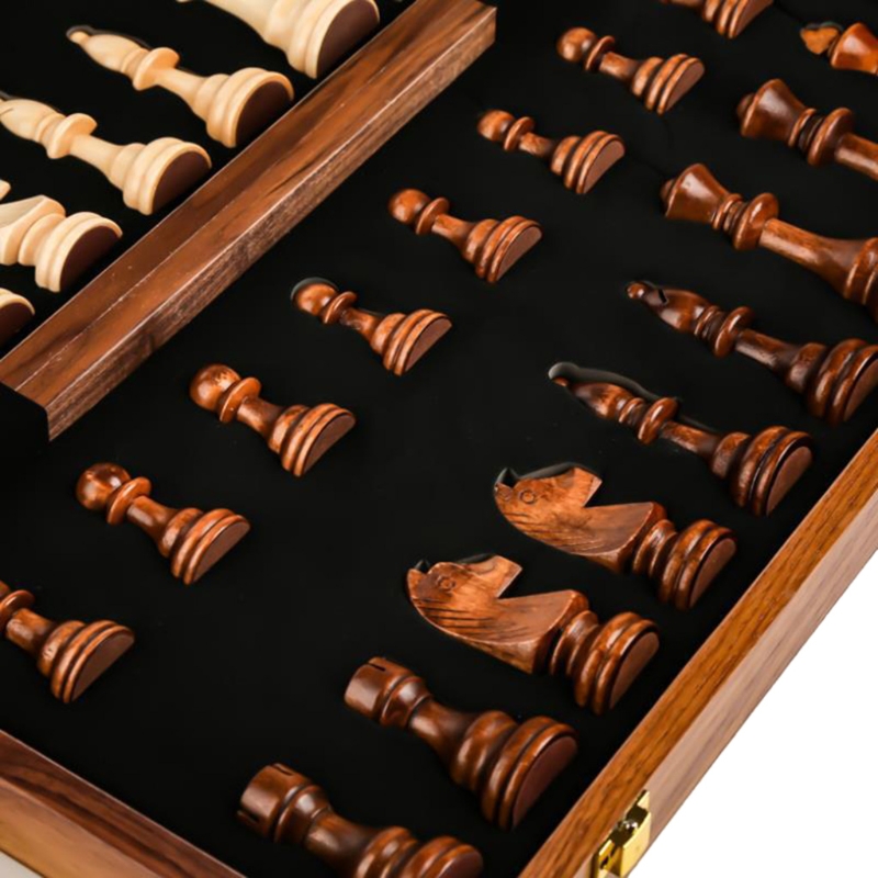 Jeu d&#39;échecs en bois massif, grand échiquier pliant en bois pour enfants, spécial pour le jeu d&#39;échecs