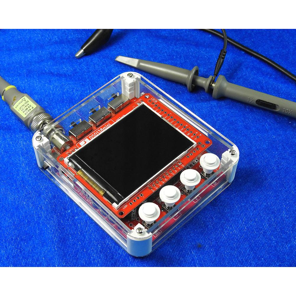 DSO138 2.4 &quot;TFT LCD Anzeige Oszilloskop DIY Handheld Tragbare USB Digital Speicher Oszilloskop Mit transparent Acryl fallen: völlig gebaut 