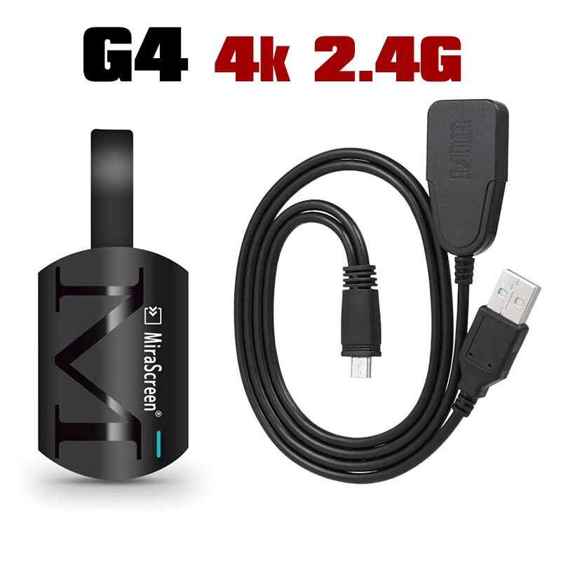 Amkle mirascreen  g4 2.4g 5g 4k draadloze hdmi-dongle tv-stick miracast airplay-ontvanger wifi-dongle mirror screen streamer cast: G4 4k 2.4g