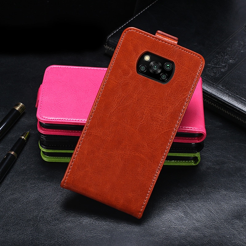 Luxury Leather Flip PU Case For Xiaomi Poco X3 NFC Case Holster Fundas Back Cover PocoPhone X3 NFC Protective Phone Bags Case