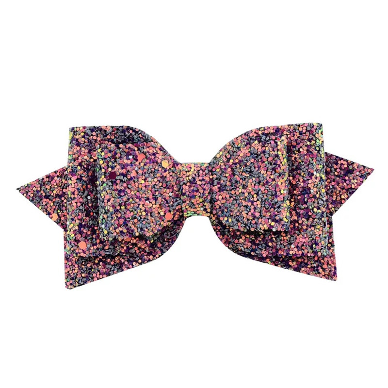 MIXIU 16 stücke 3,5 ''Mädchen Glitter Haar Bogen Clips Bling Glänzende Kinder Boutique Haarnadeln Für Kinder Haar Zubehör Handgemachte headwear