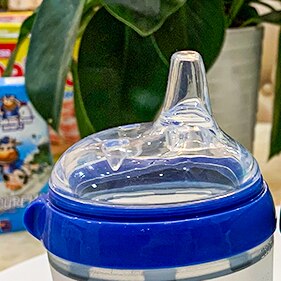 Drinken Siliconen Vervanging Speen Baby Fles Pp Handvatten Voor Comotomo Flessen: Water teat PP Blue