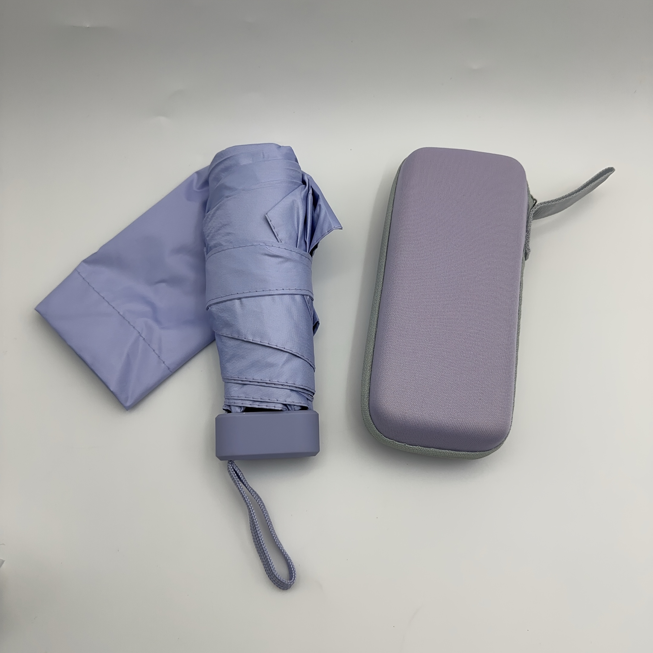 Paraguas cápsula portátil Mini sombrilla protector solar paraguas de lluvia mango de aleación de caucho negro plegable sol lluvia doble uso: Chocolate