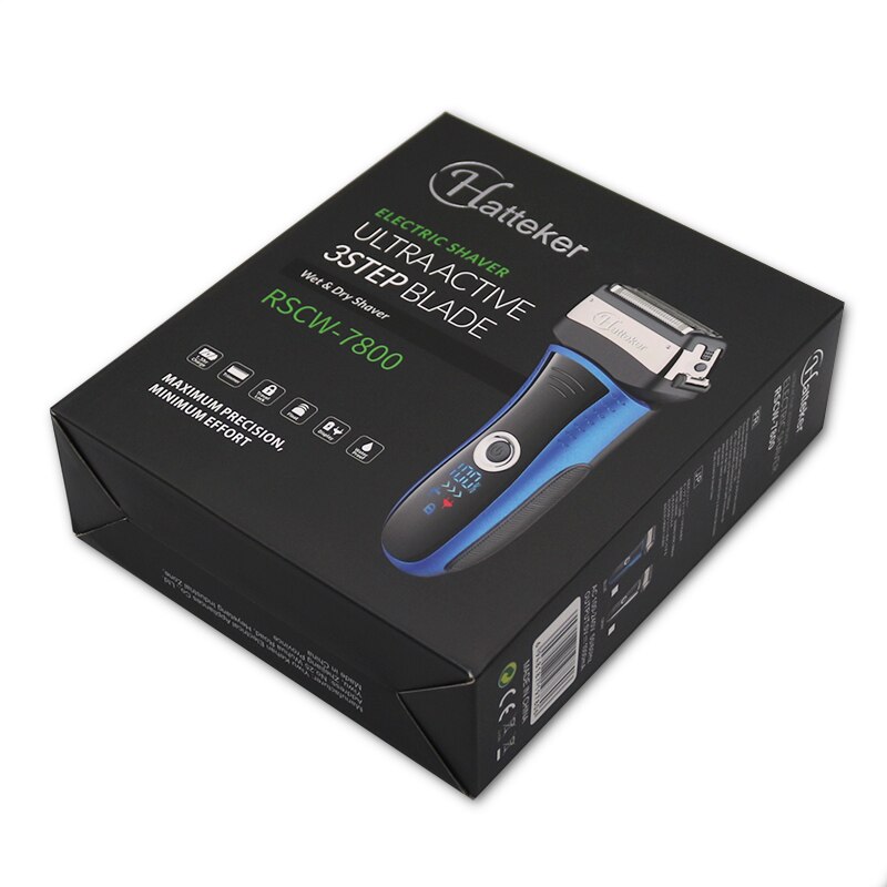 Professionele Elektrische Scheerapparaat Waterdicht Mannelijke Facial Scheerapparaat Voor Mannen Oplaadbare Baard Scheren Machine Nat Droog + Extra Mesh
