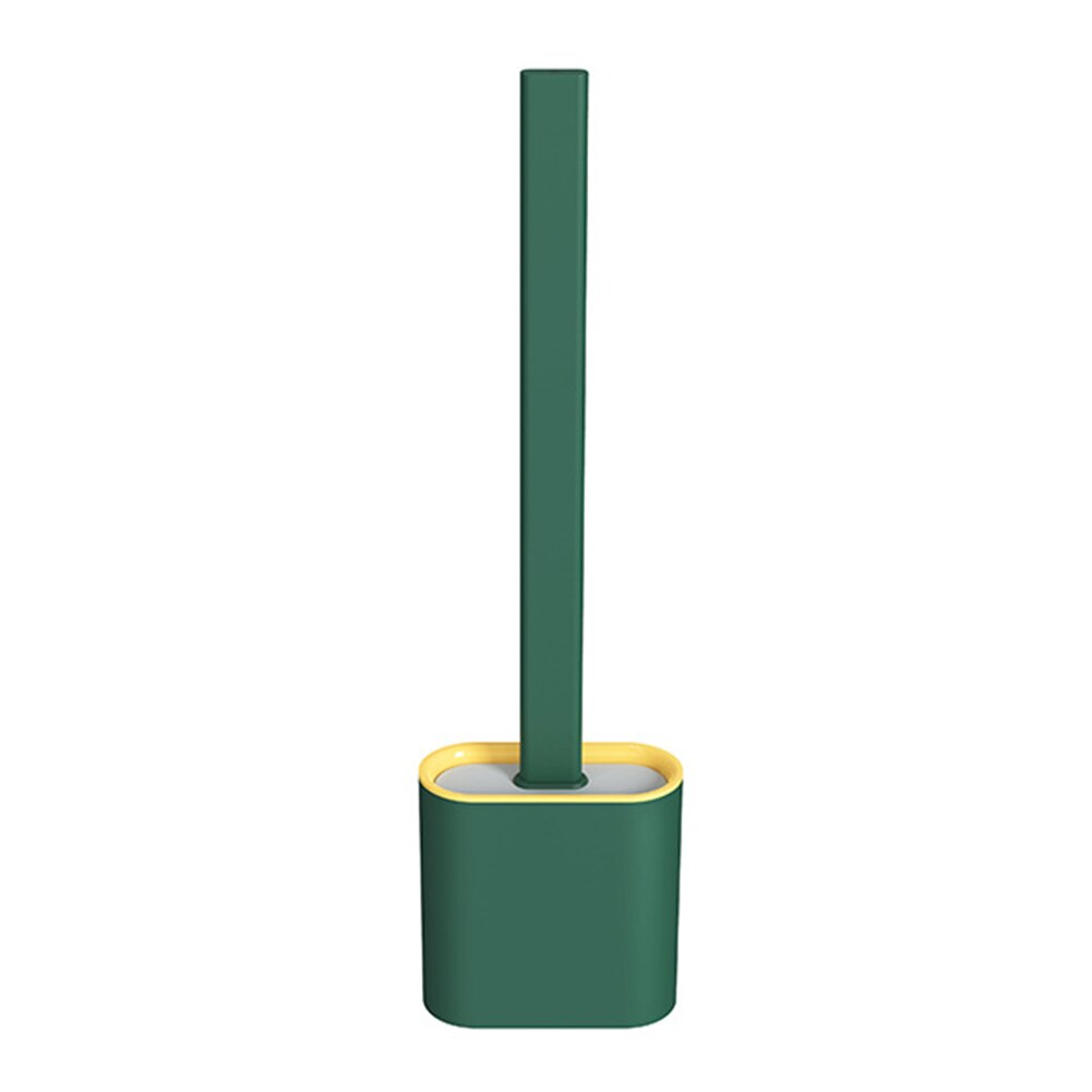 Cepillo de limpieza de inodoro con mango largo, brocha para Base de maquillaje, Material repelente al agua, herramienta de limpieza de baño: Green