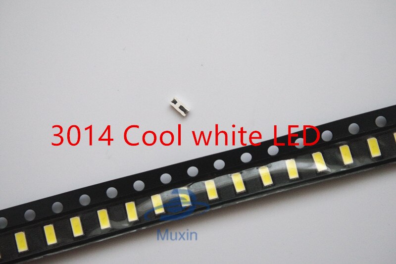 3014 smd led 200 stk chip hvit ultralys 0.1w 11-13lm 30ma 3v overflatemontert chip lysdiodelampe smd 3014 led perle