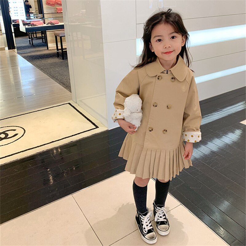 Giacca bambino primavera autunno capispalla per ragazze abbigliamento giacca a vento lunga abbigliamento bambino Cardigan per bambini abiti da ragazza cappotto coreano