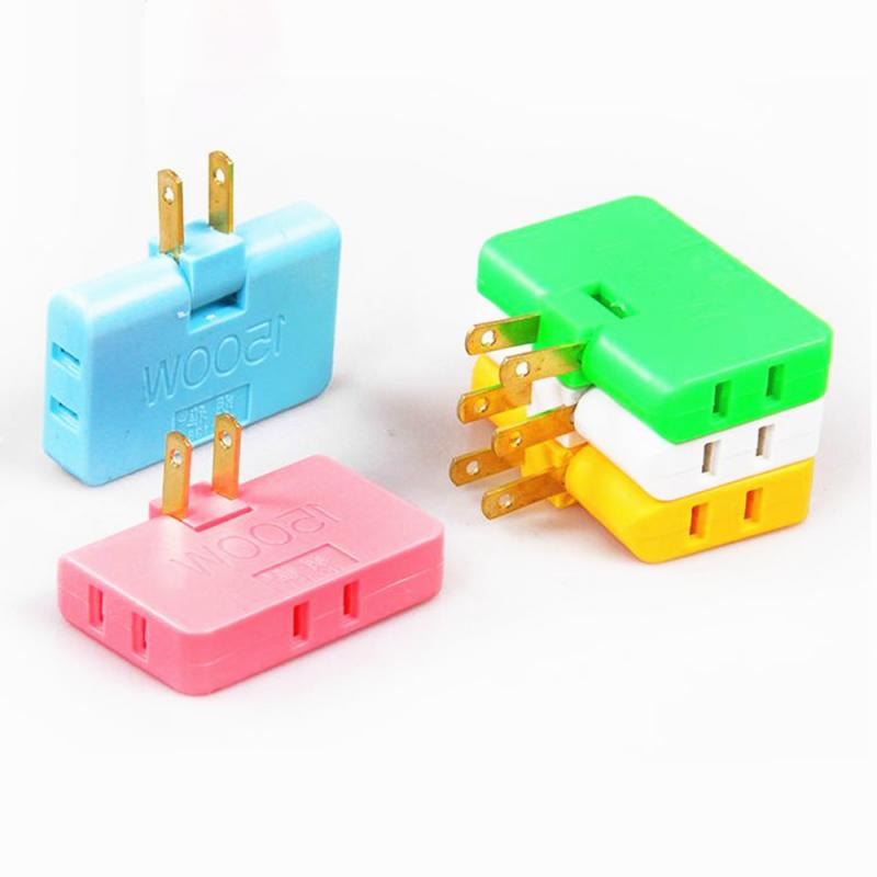 US 3 In 1 Extension Plug Electrical Adapter 180 Degree Rotation Adjustable Mini Shape Mobile Phone Charging Converter Socket
