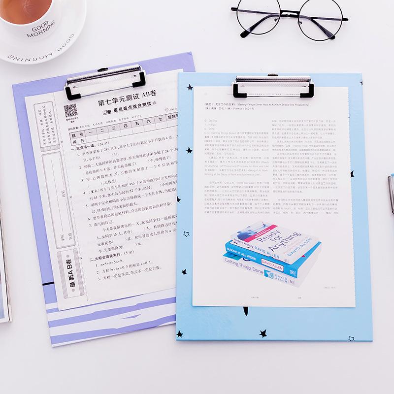 Office clipboard vertical leather writing pad School wooden Office Cute Student Supply Kids A4 Folder