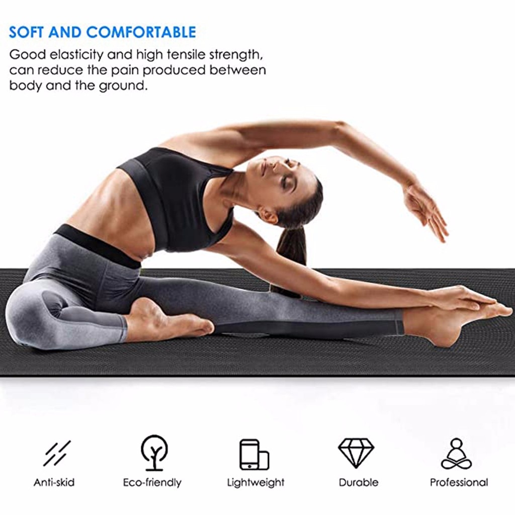 Yoga Mat Anti-Slip Sport Fitness Mat 4Mm Dik Eva Comfort Foam Yoga Mat Voor Oefening, yoga, En Pilates Gymnastiek Mat