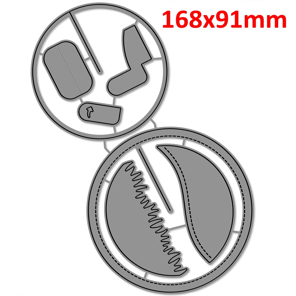 Solsikke gulerødder vandkande grøntsager hus regnbue cirkel metal skæremaller scrapbooking stencil gør-det-selv håndværk kortfremstilling  l01: Beige