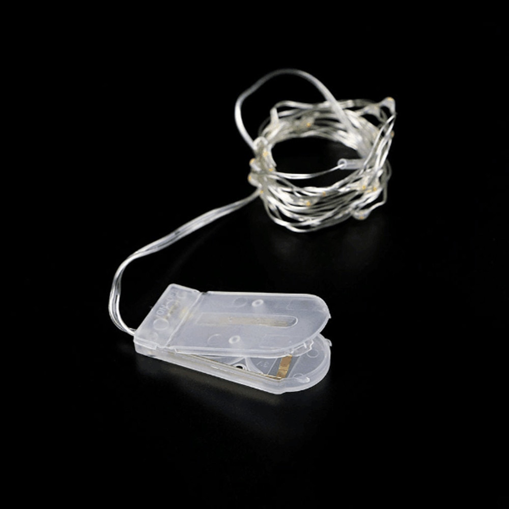 1m- strenget fe lys 10 led batteridrevet julelys fest bryllupslampe tilbehør flaske snor lampe #15