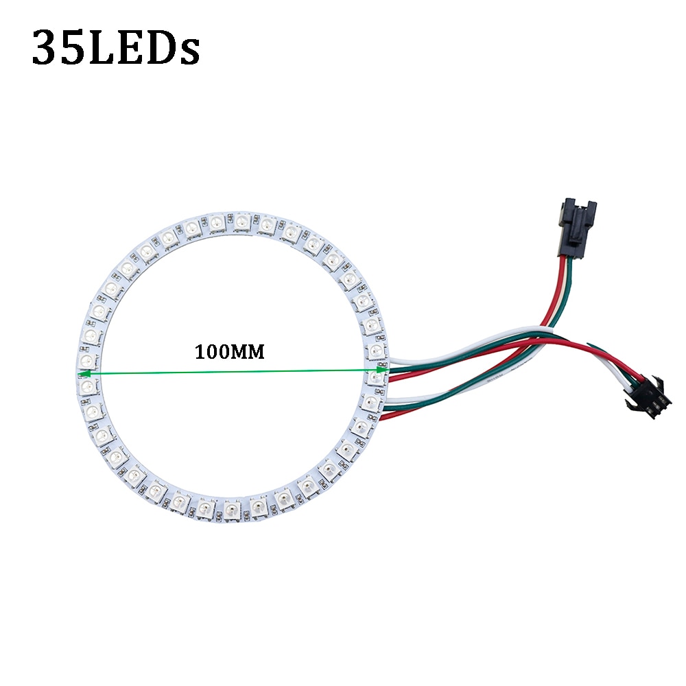WS2812B LED Ring Round Circle Modules 16leds 35 leds 45 leds pixel addressable DC5V Dearm color Development Board Fast ship UR