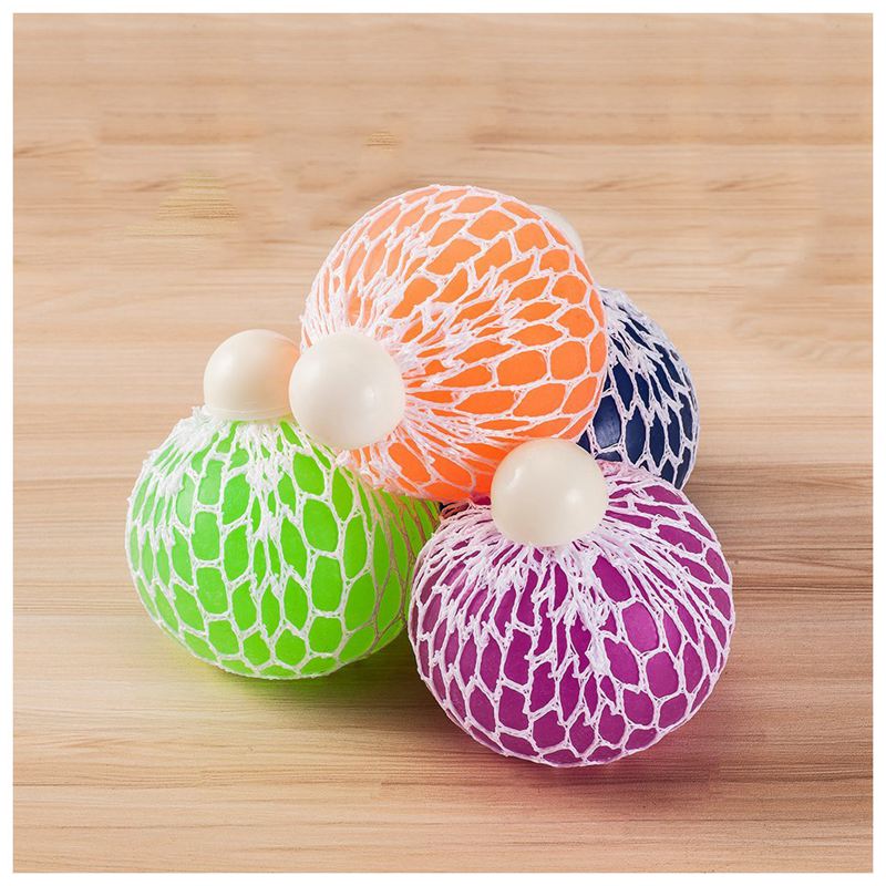 Mesh Squishy Ball Super Big 7.5cm Rubber Vent Grape Stress Ball Squeezing Stress Relief Ball- For Kids & Adults.Stress Squis