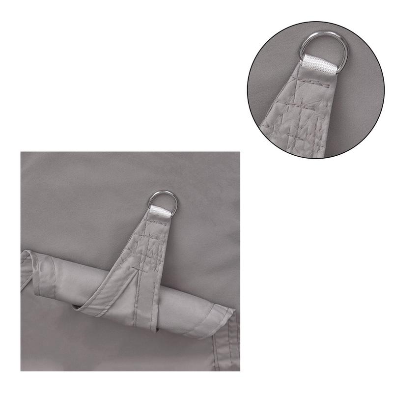 Toldo triangular de 2x2x2 metros, refugio solar, sombrilla de protección para exteriores, dosel para jardín, Patio, piscina, sombra Oxford, toldo de vela para Camping: Light Grey