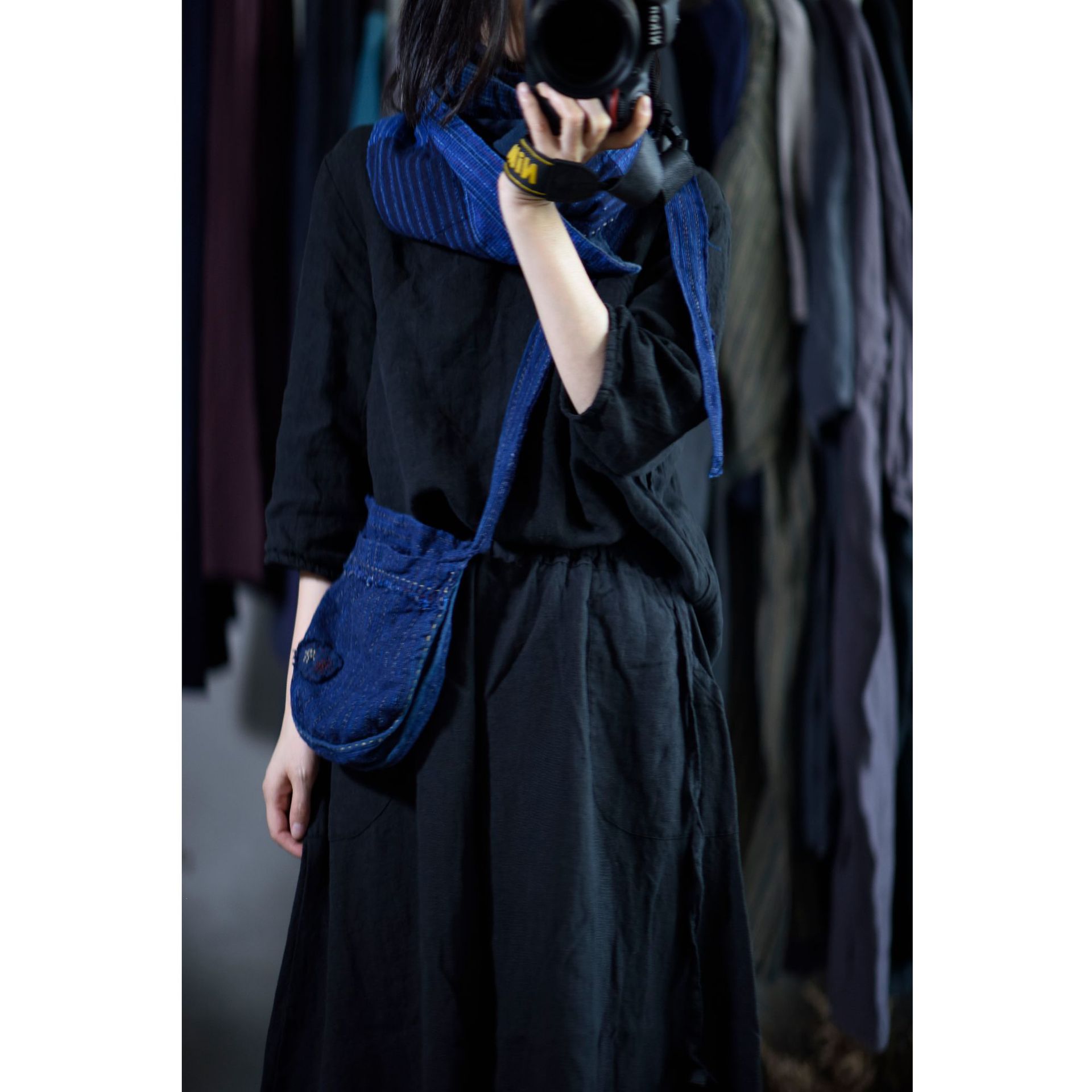 Women Men Vintage linen Patchwork Bag Small Bag Shoulder Bag