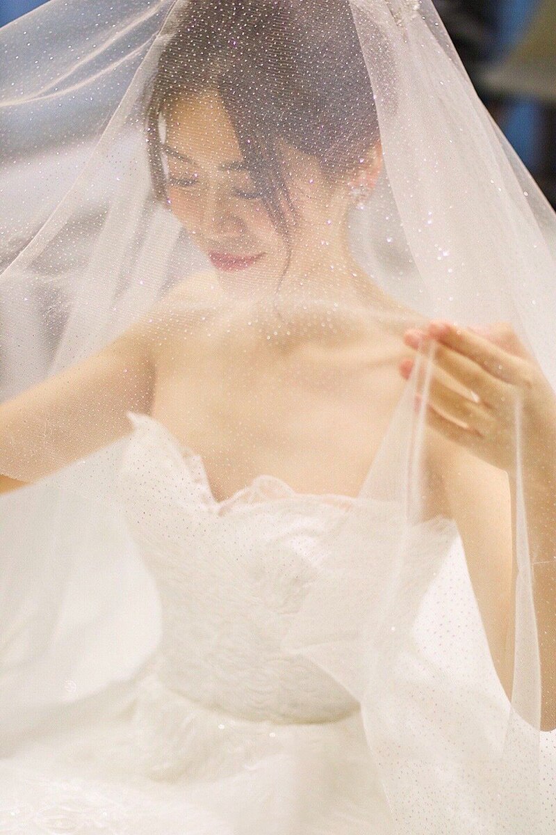 Sparkly Bling Bling Bridal Wedding Veils White Ivory Champagne Gold Long Cathedral Fireworks Sequined Veil With Comb 3X3.5Meters: Champagne Face-Cover