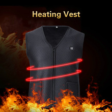 Outdoor Camping Skiing Fishing USB Infrared Heating Vest Jacket Winter Electric Thermal Clothing Waistcoat For Men Women