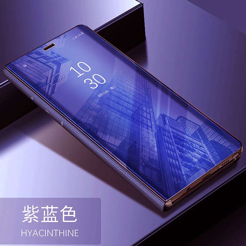 Coque xiaomi redmi 9, étui à rabat miroir intelligent, étuis pour redmi 9 , coques pour redmi 9 9 support livre, coque fundas: Redmi 9 / Bleu violet