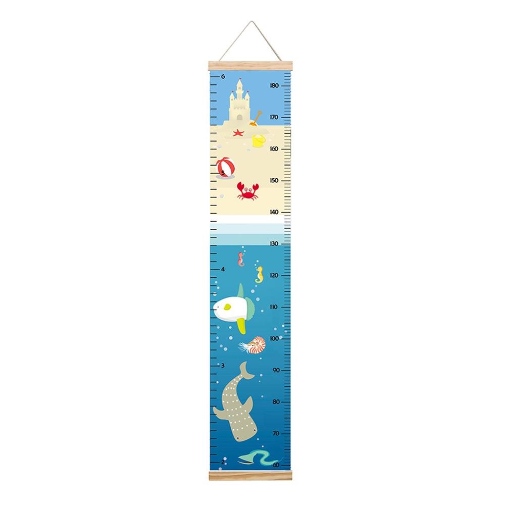 1PC Hanging Growth Chart Baby Height Growth Chart Hanging Rulers Kids Room Wall Canvas Frame Home Decor: 01