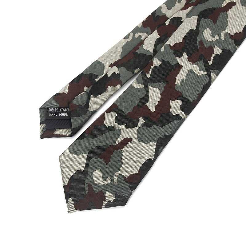 Herre slank slips camouflage mønster brand slips 6cm hals slips tynd slips til mænd bryllupsfest gravates slips