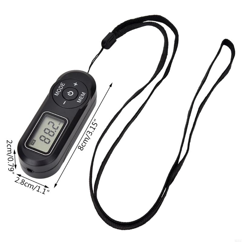 M2EC Digital Pocket FM Radio FM:64-108MHz Portable FM Radio Receiver with LCD Display Neck Lanyard 3.5mm Headphone