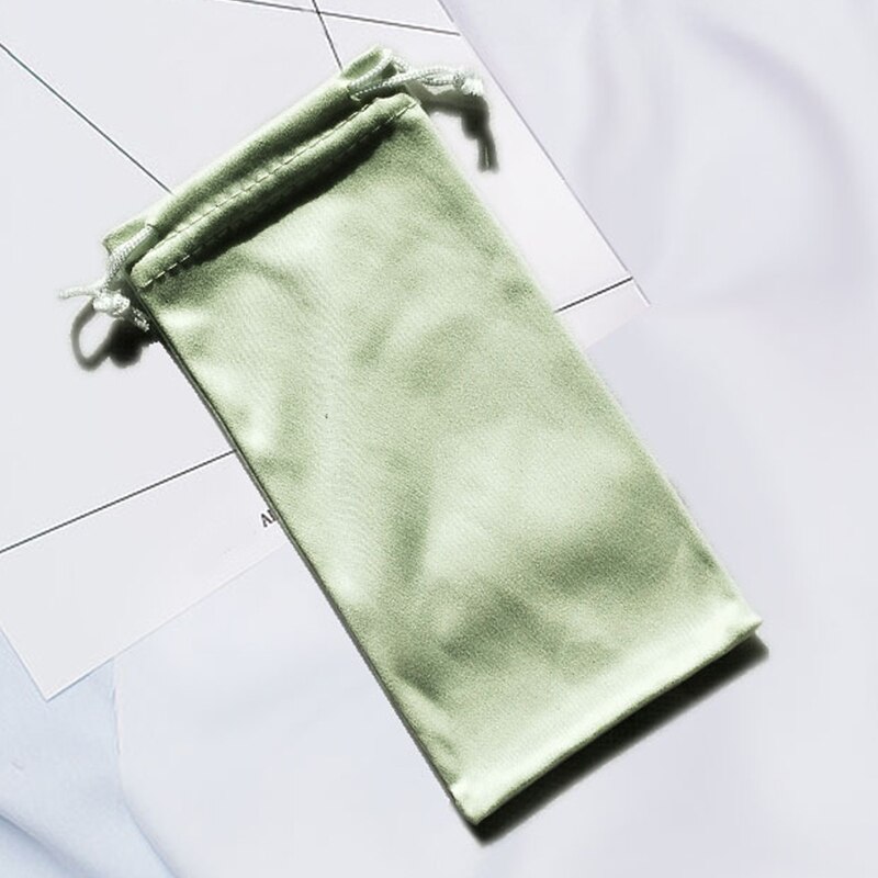 Nuovo sacchetto di stoffa per occhiali occhiali da suola custodia con coulisse custodia per occhiali miopia tasca per occhiali morbida accessori per occhiali portatili: A-verde