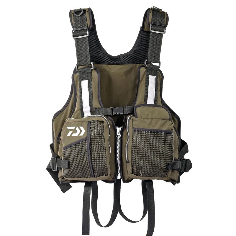Gilet de pêche de plein air, veste de sauvetage de flottaison, filet de natation, Portable, multi-poches, veste de sécurité détachable,: 10
