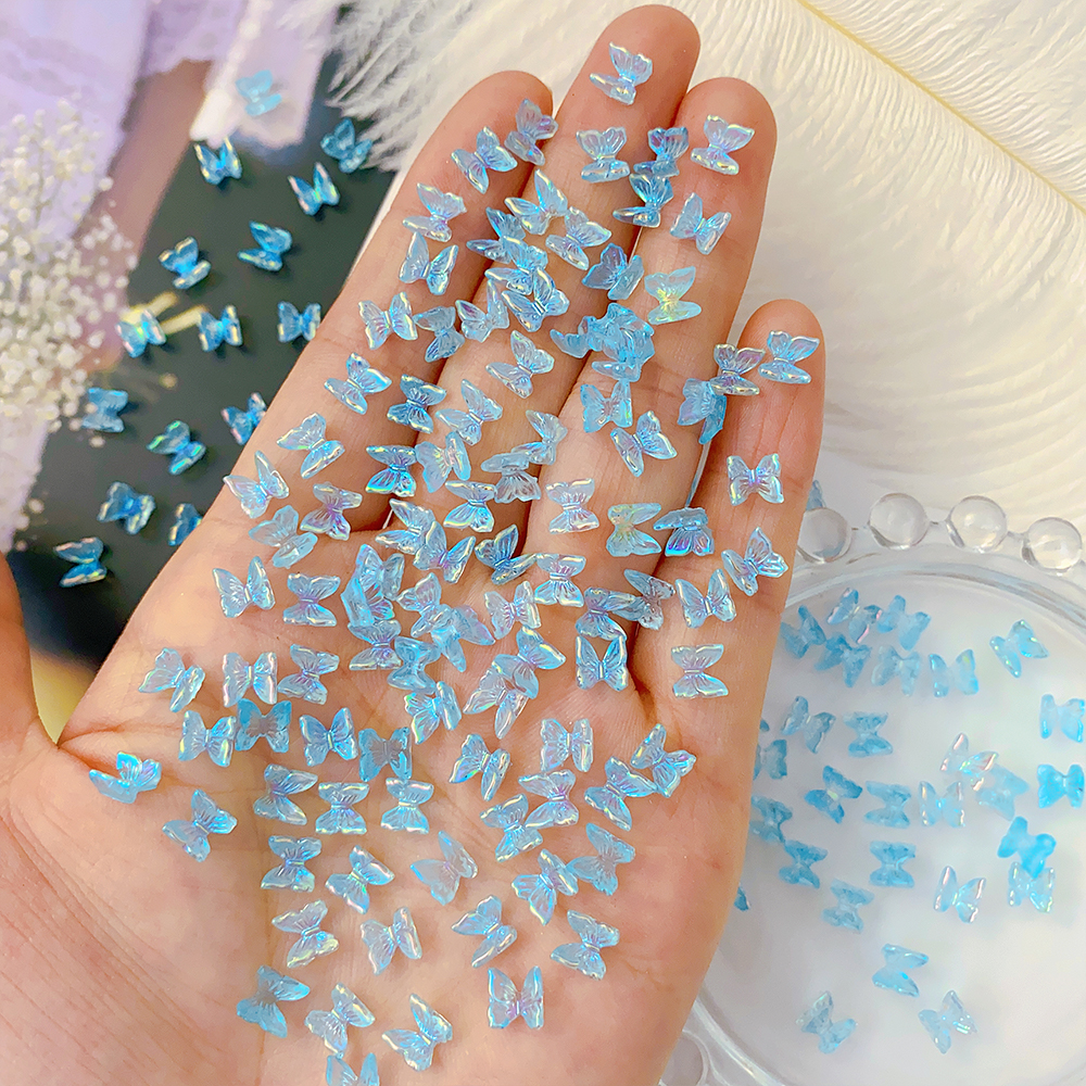 20 piezas joyería de Hada y mariposa para uñas 3D, abalorio de celebridad Web, taladro de resina, decoración de uñas acrílicas, diamantes de imitación, suministro de manicura DIY
