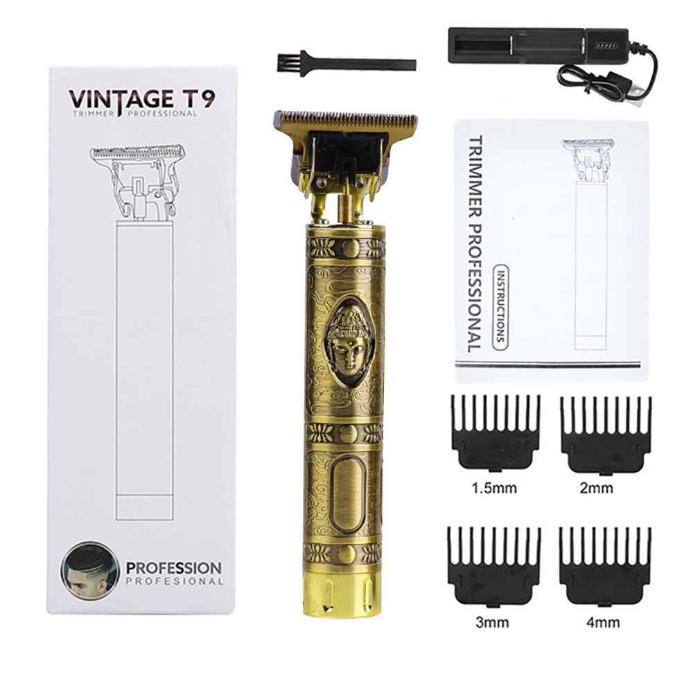 Hair Clippers USB Rechargeable Baldheaded Electric Trimmer Men Barber Cutting Machine Cordless Shaver Battery: T1