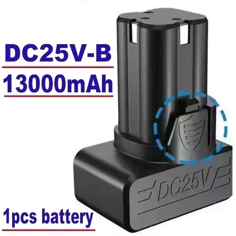 100% 25V destornillador eléctrico batería Taladro Inalámbrico Taladro Eléctrico batería destornillador inalámbrico llave: Rojo