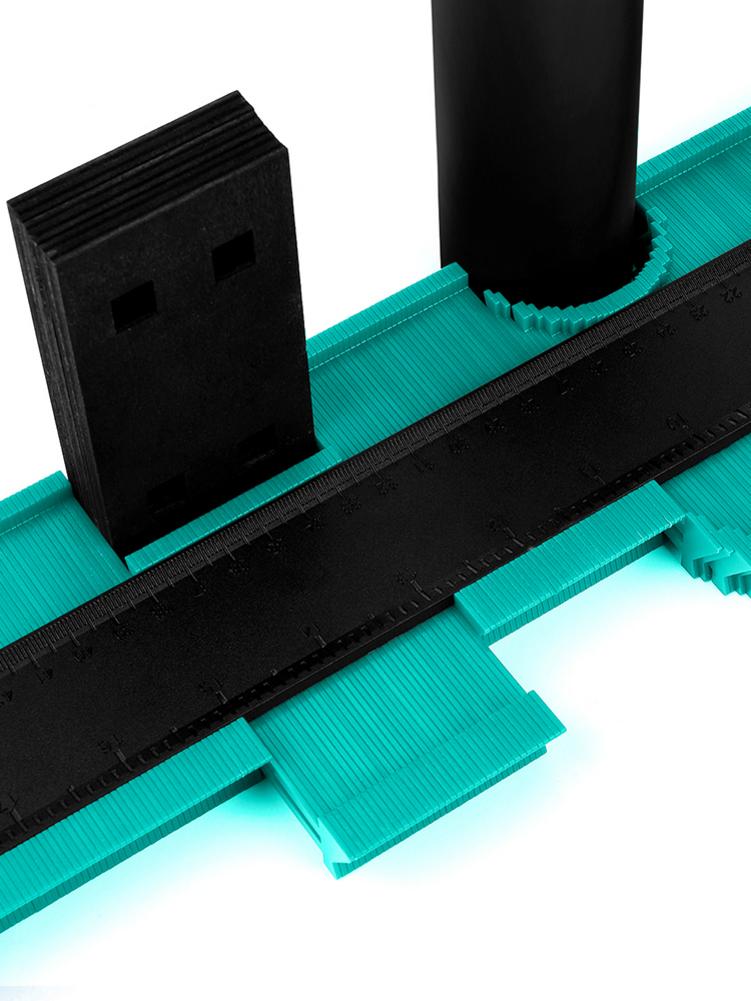 20 Inch Profilometer Tile Edge Forming Measuring Rule Wood Marker Profiler Universal Tool Accessories Aluminum Alloy Frame