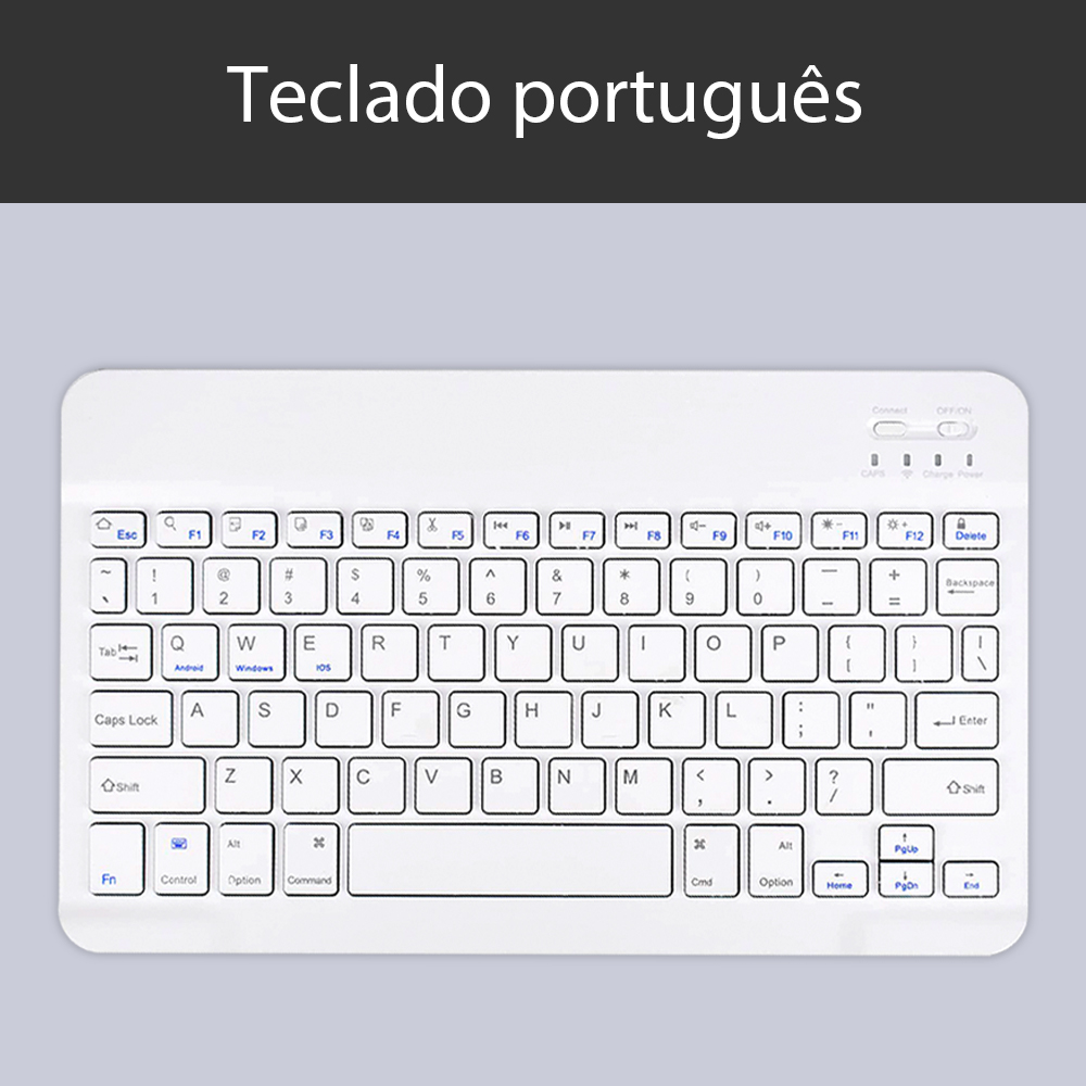 Für Android Ios Windows Bluetooth Wireless Tastatur Weiß Extra lange Standby-Tablet-Tastatur und Maus mit One-Click-Schalter: Grün