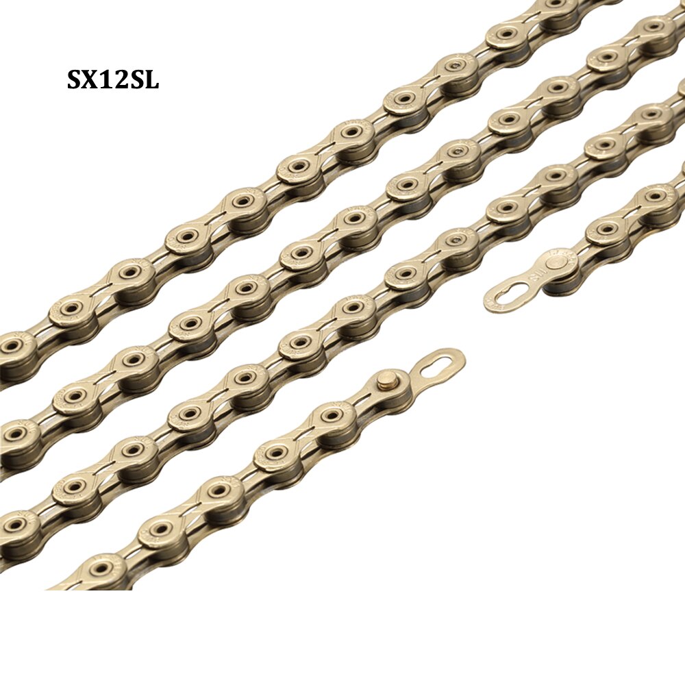SUMC CHAIN 11/12 Speed Chain Bicycle Chain sx11sl SX12SL Mountain Bike Ultralight Chain Road Bike Chains X12SL Bicycle Chain: sx12sl gold