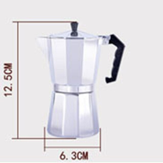 Yoholoo italialainen moka kahvipannu mokka liesi espresso kahvi kahvila perkolaattori cezve geysir latte kahvinkeitin: 50ml