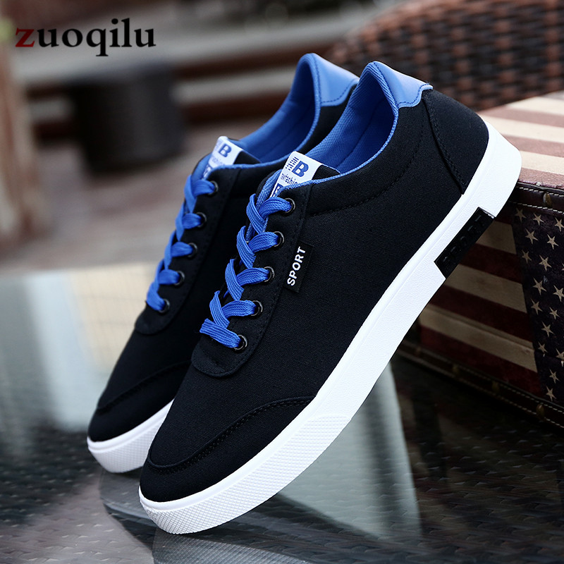 Men Shoes Men Casual Canvas Shoes Lightweight Lace Up Sneakers Summer Breathable Men Flats Shoes Male Footwear