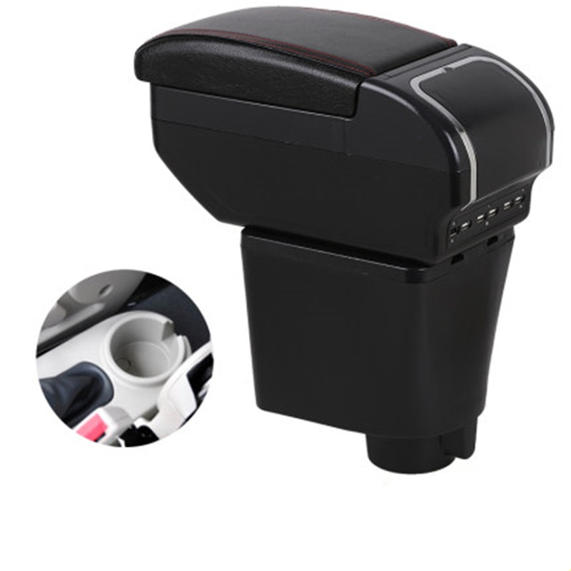 Voor Chevrolet Aveo/Lova T200/T250 2002 Dual Layer Pu Lederen Armsteun Doos Grote Ruimte Auto centrale Winkel Inhoud Doos Usb Char